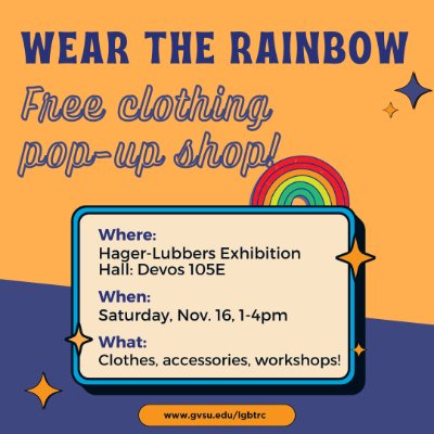 Wear the Rainbow: Free Clothing Pop-Up Shop!